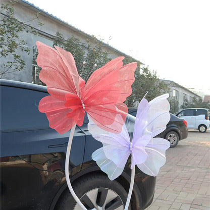 Simulation Flower 50cm Large Mesh Butterfly Display DIY Wedding Decoration Props