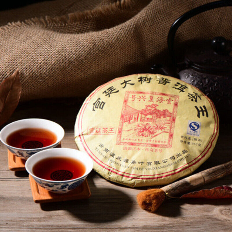 357g Chinese Black Tea Trays Yunnan Pu-Erh Tea PremiumPalace BigTreeRipeTea-