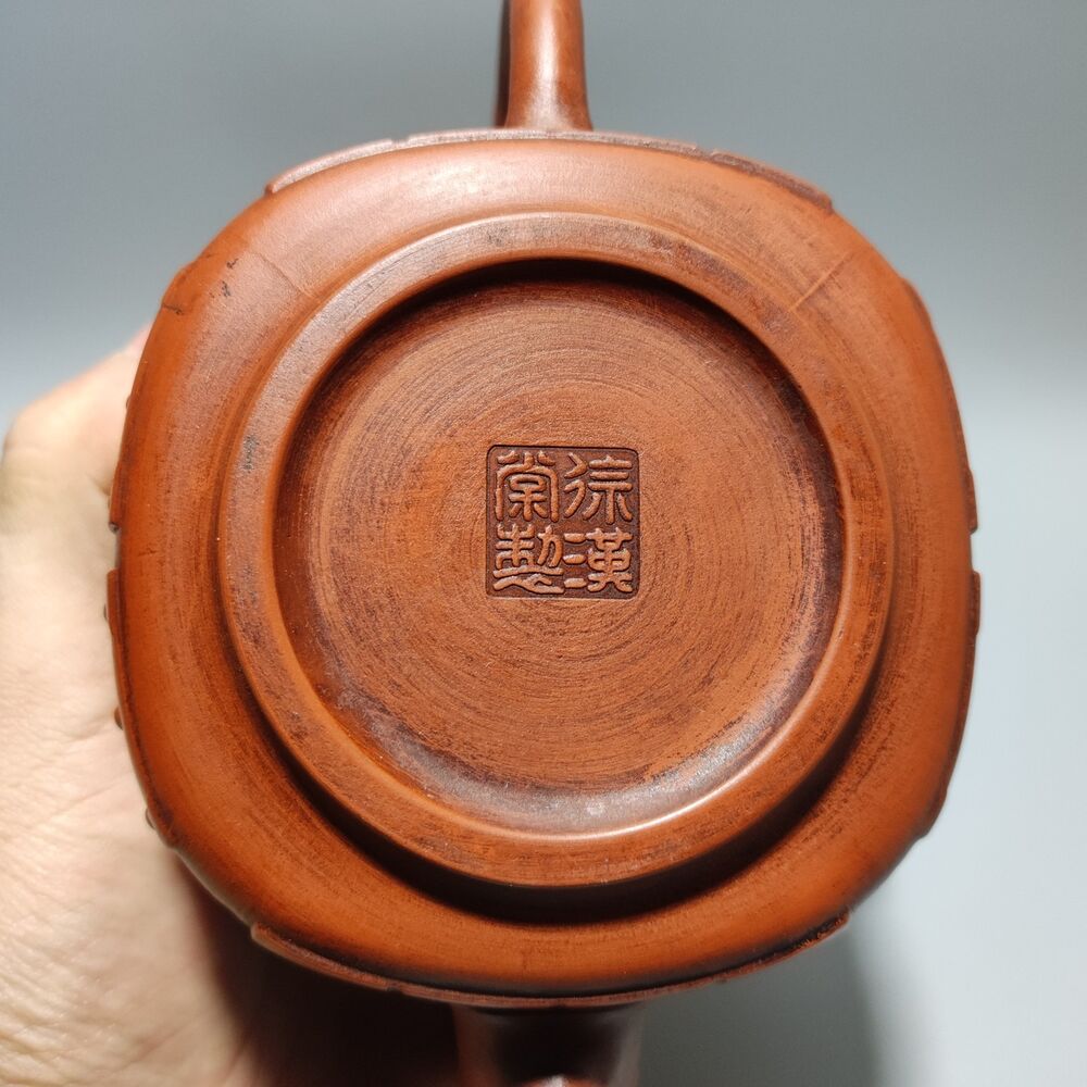 Chinese Yixing Purple Clay Teapot Zisha Ceramic Carving Lion Tea Set Collection