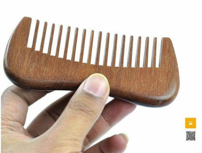 Natural Chinese Red Sandal Wood Comb Hair Comb No Static Hairbrush Massage Curls