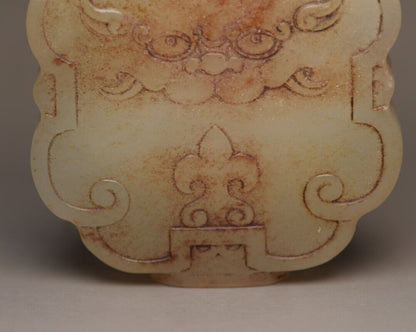 Collectibles Vintage Chinese Hetian Jade Snuff Bottles Carved Beast Statue Rare