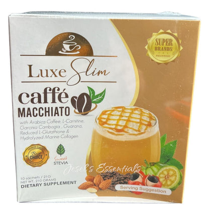 Luxe Slim Caffe MACCHIATO with collagen and L-glutathione, 10 bags-
