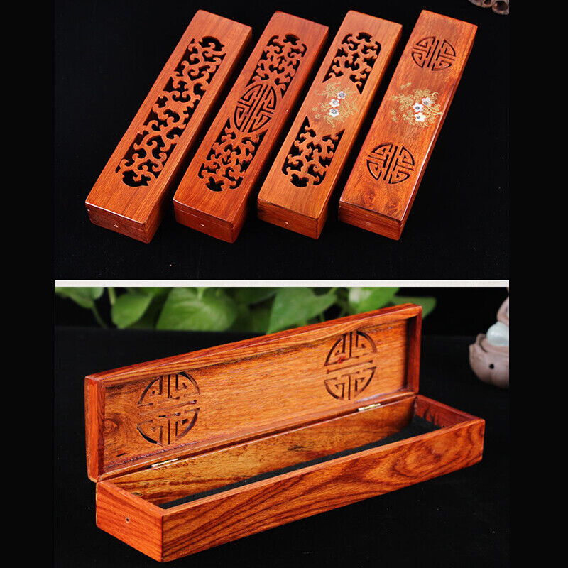 Wooden Stick Incense Burner Hollowed Box Holder Case for Yoga Spa Tea Ceremony