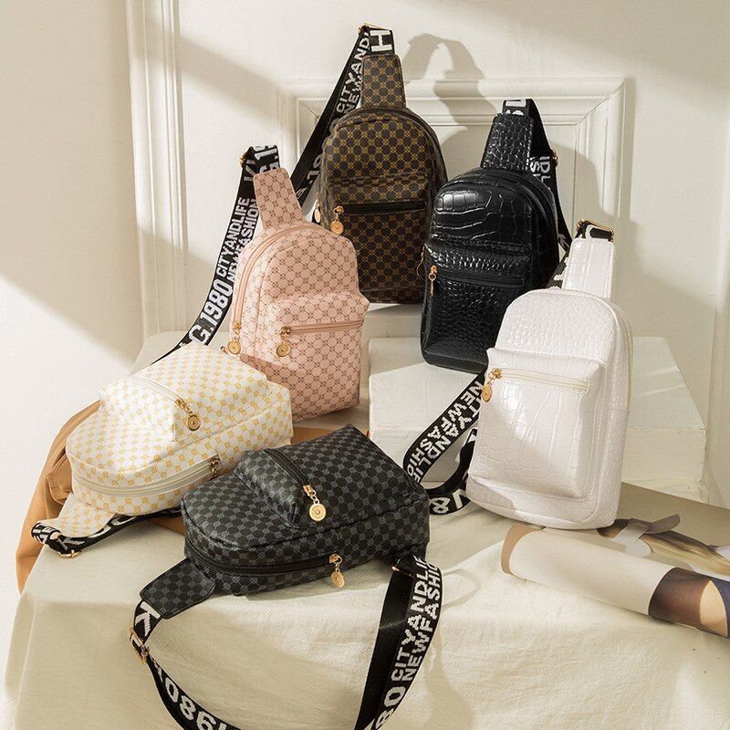 Polyester Bag Fashion Simple Crossbody Printed Chest Bag Set Shoulder Purse 1 PC