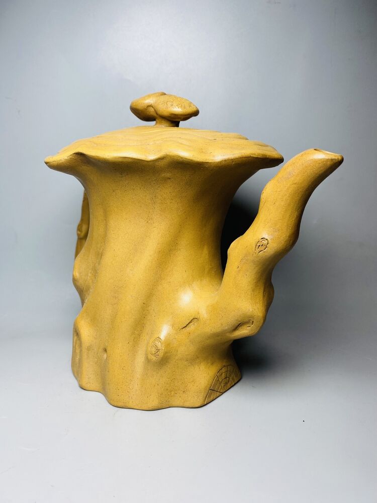 Vintage Chinese Yixing Purple Clay Teapot Zisha Ceremony Carving Collectible Art