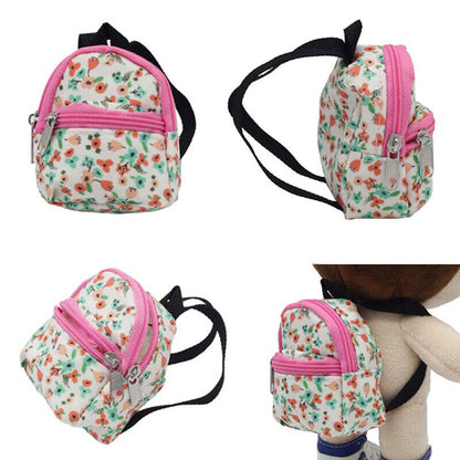 1:6 1:12 Dollhouse Miniature Flower Backpack Schoolbag Dolls Accessories W*B-ca