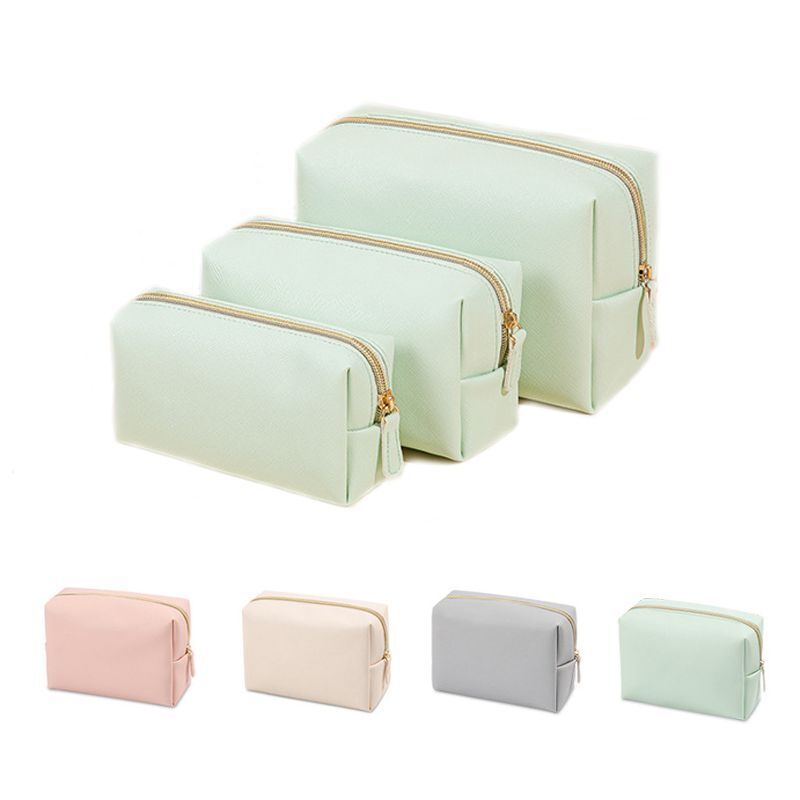 Cosmetic Bag Waterproof Synthetic Leather Makeup Pouch Traveling Toiletry Purse