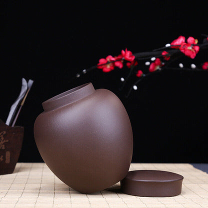 On Sales Sealed Canister For Loose Tea Real Yixing Zisha Purple Clay Tea Caddy