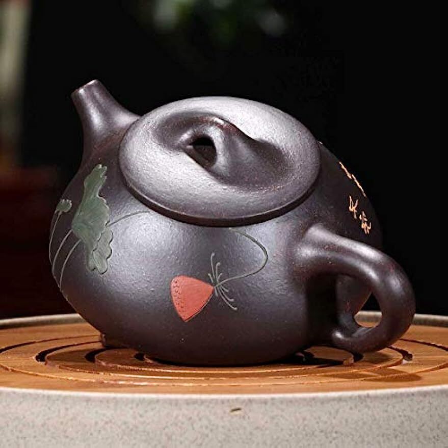 zisha Teapot 8oz Genuine Purple clay Chinese Yixing Black Jingang Shipiao Pot紫砂壶