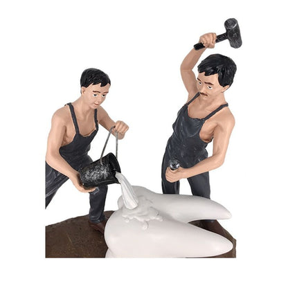 Sculpture Tooth Figurines Gift Ornament Dental Desk Decoration Resin 16.5x8x17cm