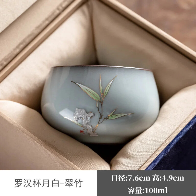 Guan Kiln Iron Tire Ceramic Tea Cup Cup TeaCups Gracked Glaze Split Ice Tea Gift