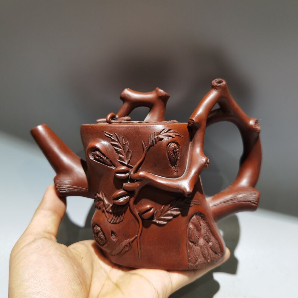 collect vintage chinese yixing purple clay teapot zisha exquisite teaware art