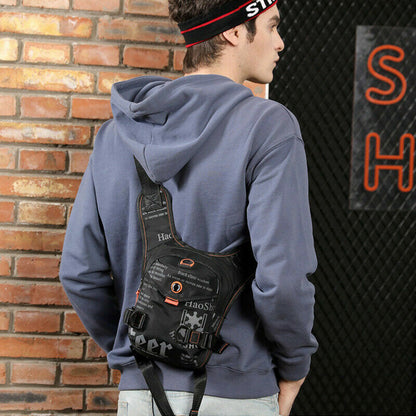 Men Nylon Leg Bags Belt Bag Pack Boys Travel Riding Crossbody Shoulder Bags