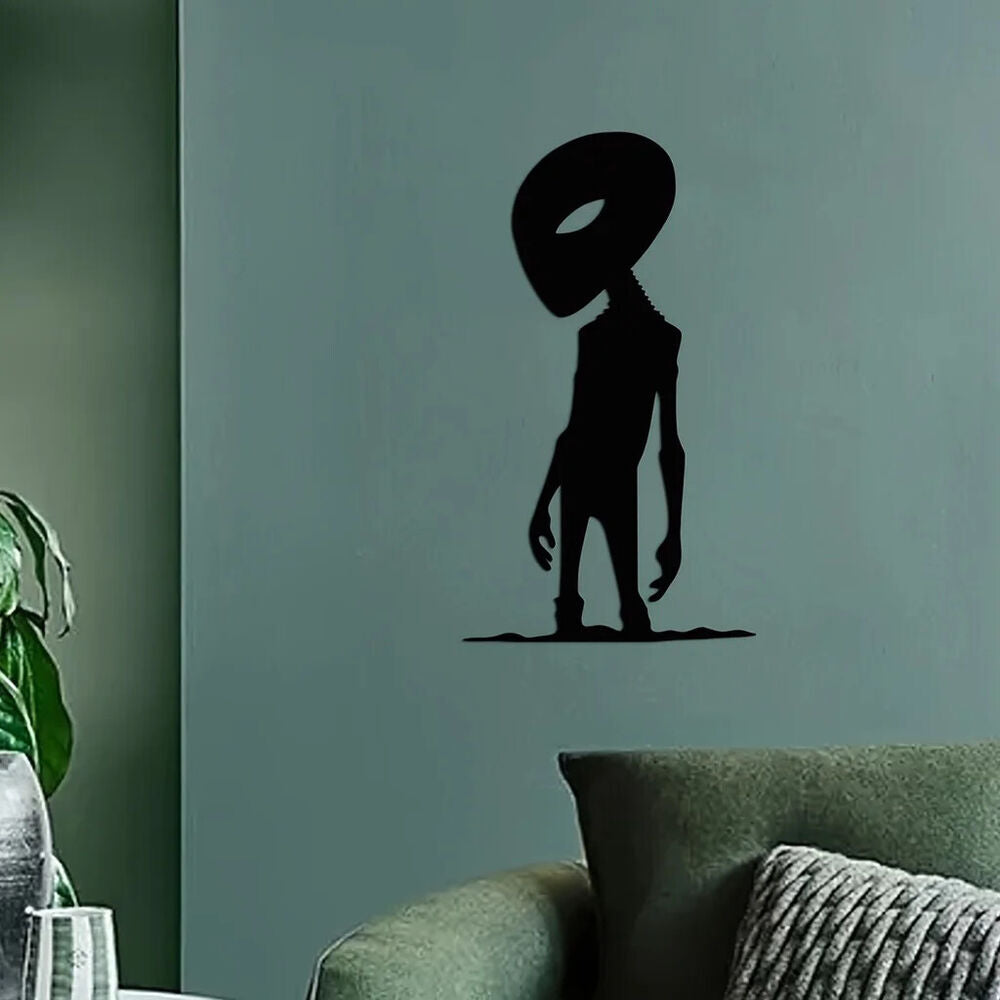 1pc Alien Theme Decor Wall Art Decorations, Indoor Livingroom Black Classic