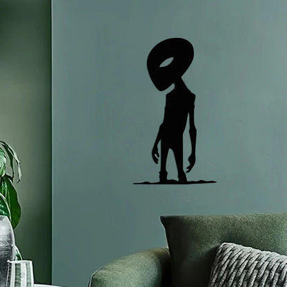 1pc Alien Theme Decor Wall Art Decorations, Indoor Livingroom Black Classic