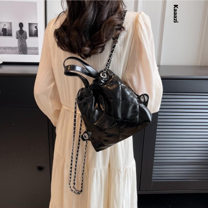 Chain Backpack 2023 Summer Handbag High Women's Pu Leather Shoulder Bag