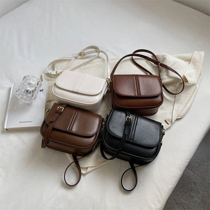 Saddle Crossbody Bags Women Winter Handbags Leather Shoulder Bag