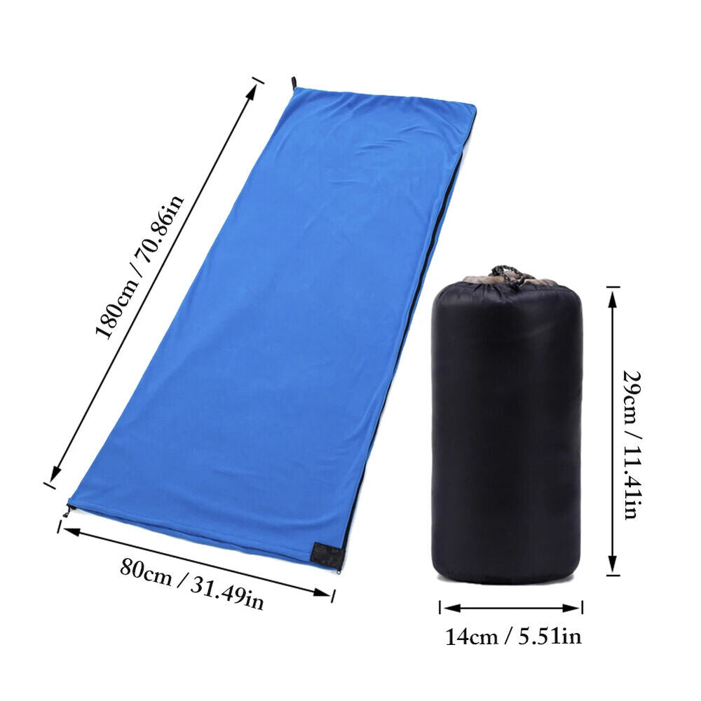 Camping Sleeping Bags Liner Ultralight Fleece Portable Warm Backpacking Tent Bed