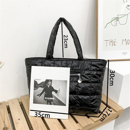 Women's Space Bag Down Padded Shoulder Bags Women Winter Bags Handbags