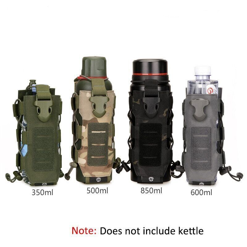 Tactical Nylon Water Bottle Pouch Canteen Cover Holster Hiking Kettle Bag