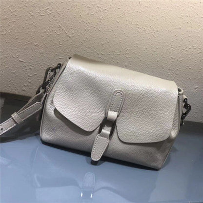 Real Leather Shoulder Bags Fashion Solid Flap Handbag Crossbody Purse Polyester