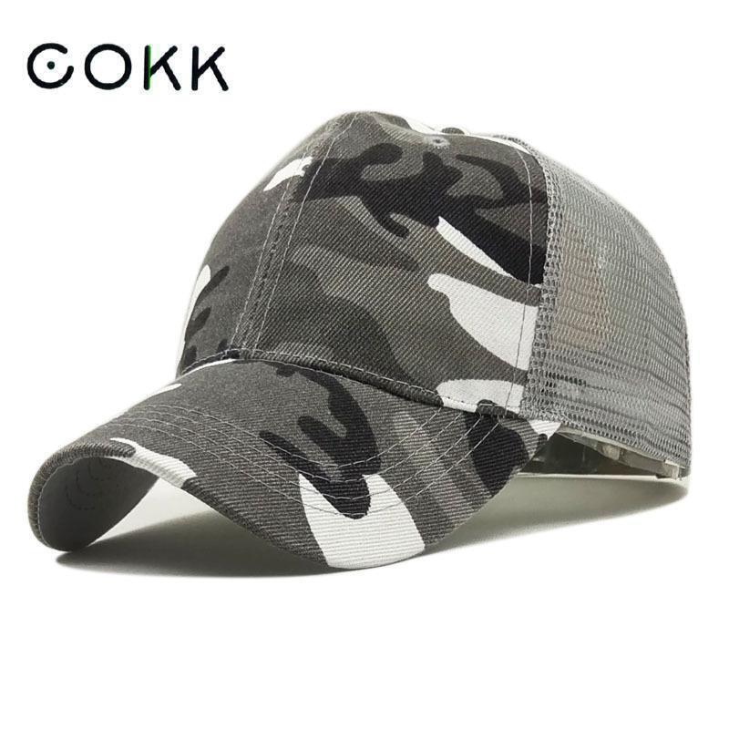 Camuflaje Gorras de Hombre Mujer Snapback Moda Gorra Con Malla Cups