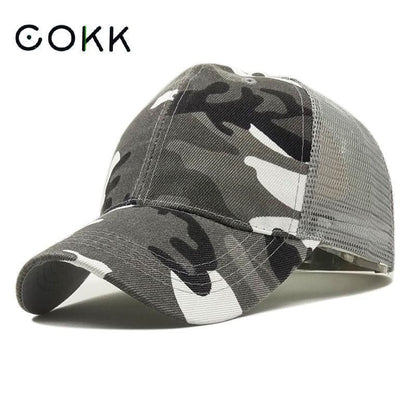 Camuflaje Gorras de Hombre Mujer Snapback Moda Gorra Con Malla Cups