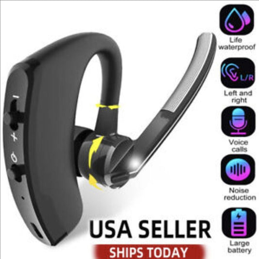 Bluetooth Earpiece Wireless Headset Noise Cancelling Headphones Driver Trucker