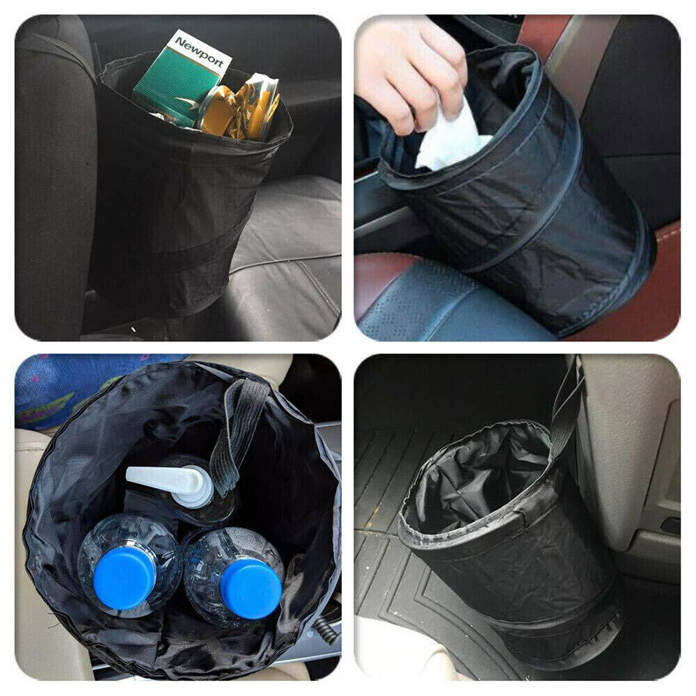 Car Rubbish Bin Holder Foldable Waterproof Garbage Bag Waste Storage Organiser