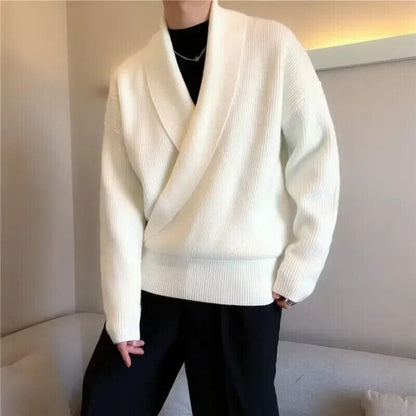Mens Sweaters V-neck Sweater Men's Pullovers Sweaters Male Coat