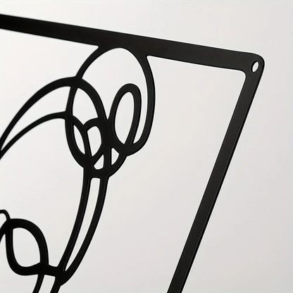 3pcs Abstract Metal Wall Art - Stunning Line Drawing Decor for Kitchen, Room