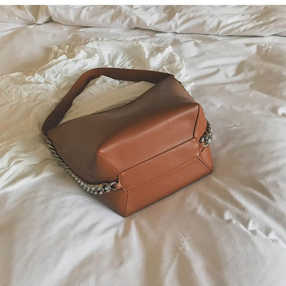 Shoulder Bag Large Capacity Chain Bucket Handbags Leather Women Purse 27*20*18CM