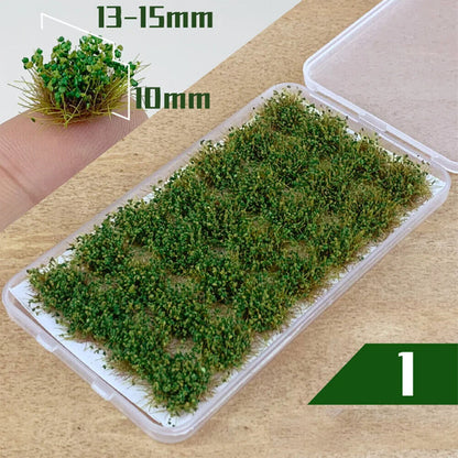 Artificial Grass 28Pcs Self-Adhesives Static Tufts Miniature Scenery Wildflowers