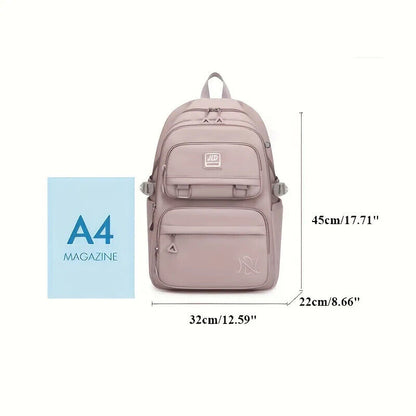 Students Backpack Nylon Double Shoulder Bag Fashion Travel College Bag