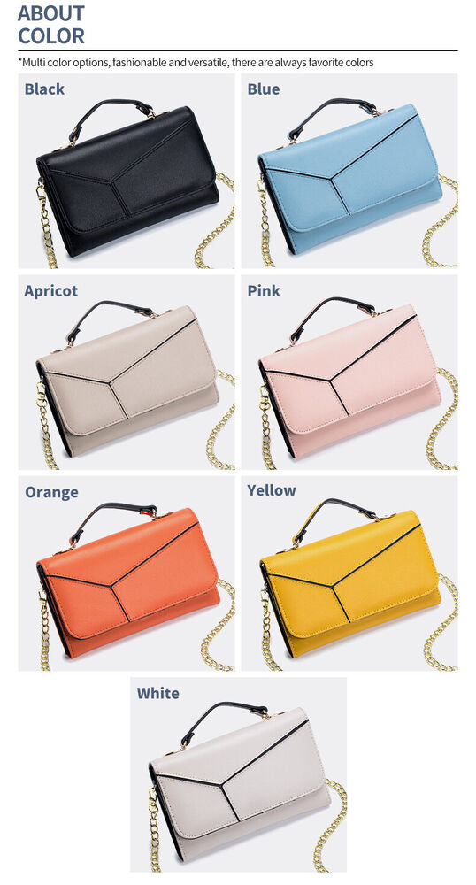 Cow Leather Women's Chain Shoulder Bag, Simple Handbags, Clutch Purse Wallets