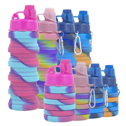 500ml Silicone WaterBottle Leakproof Portable Sport Kettle Foldable Water Bottle