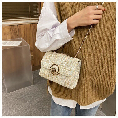 Flap Winter Woolen Women's Handbag Shoulder Messenger Bag Purses