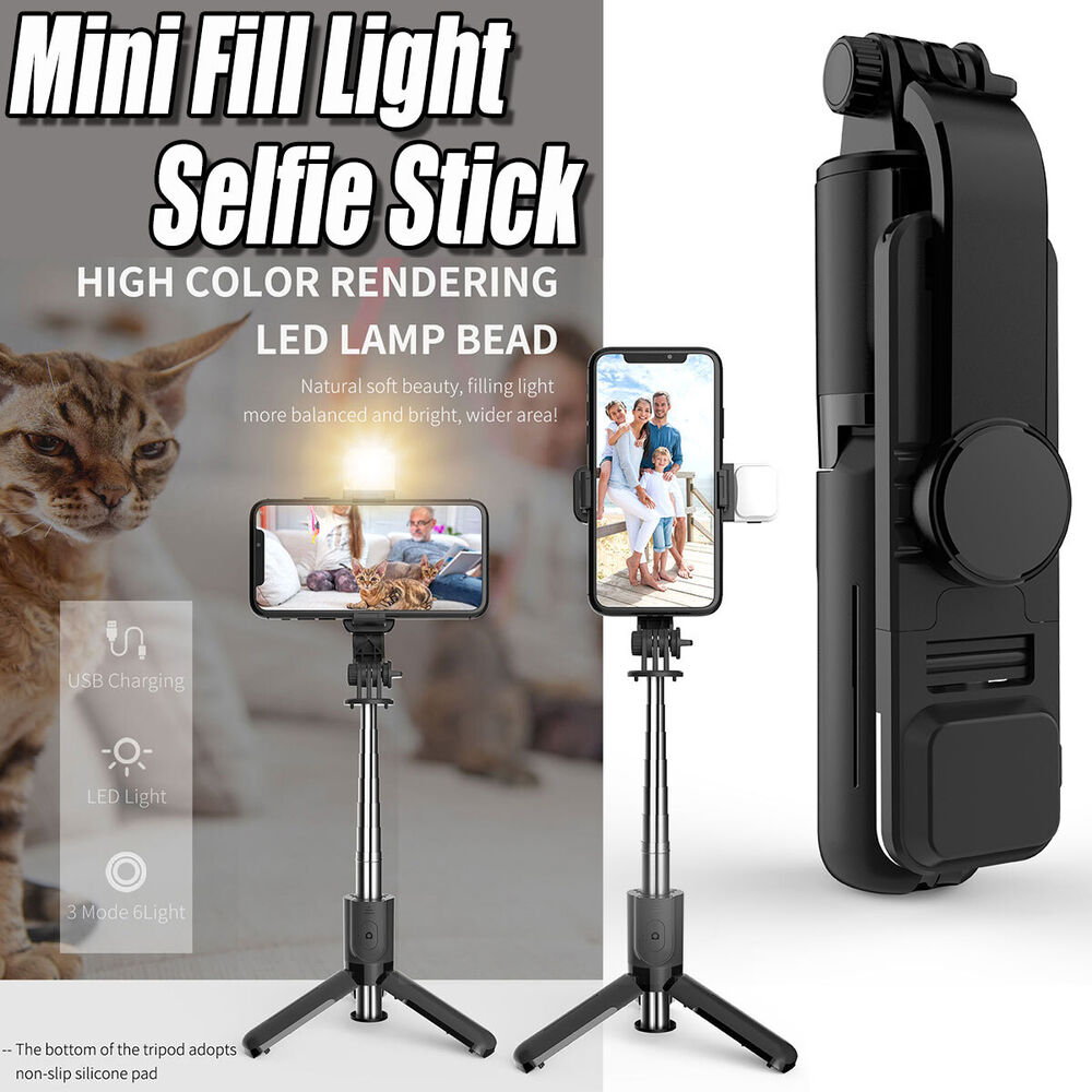 Selfie Stick Tripod Bluetooth Remote & Light For iPhone 6 6s 7 8 14 13 12 11 XR