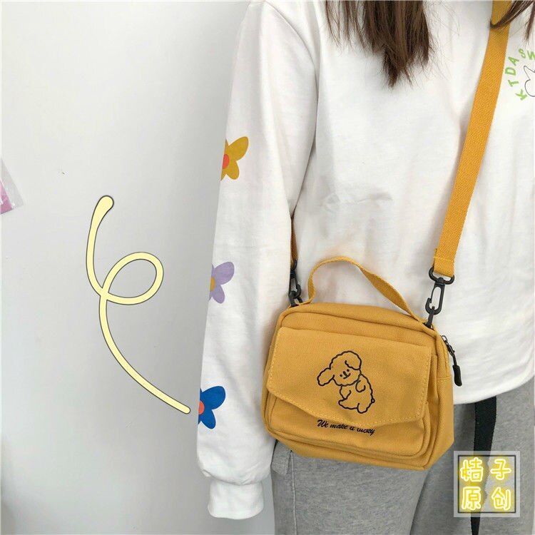 Bags Ladies Canvas Printed Cute Envelope Bag Student Shoulder Bag Evening Purse