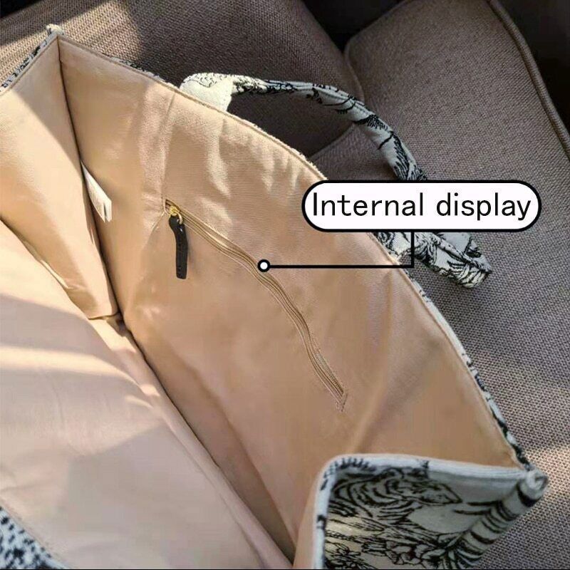 Tote Bag Women Handbag Travel Shoulder Bag Embroidery Shopping Bag