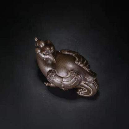 chinese zisha Clay Popular Wealth yixing dragon statue figurines sculpture rare