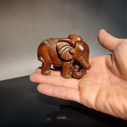 Home decoration elephant art sculpture decor living room wood carved wealt gifts