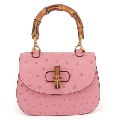 Handcrafted Ostrich Skin Leather Luxury Women's Small Handbag Party/Cocktail Bag