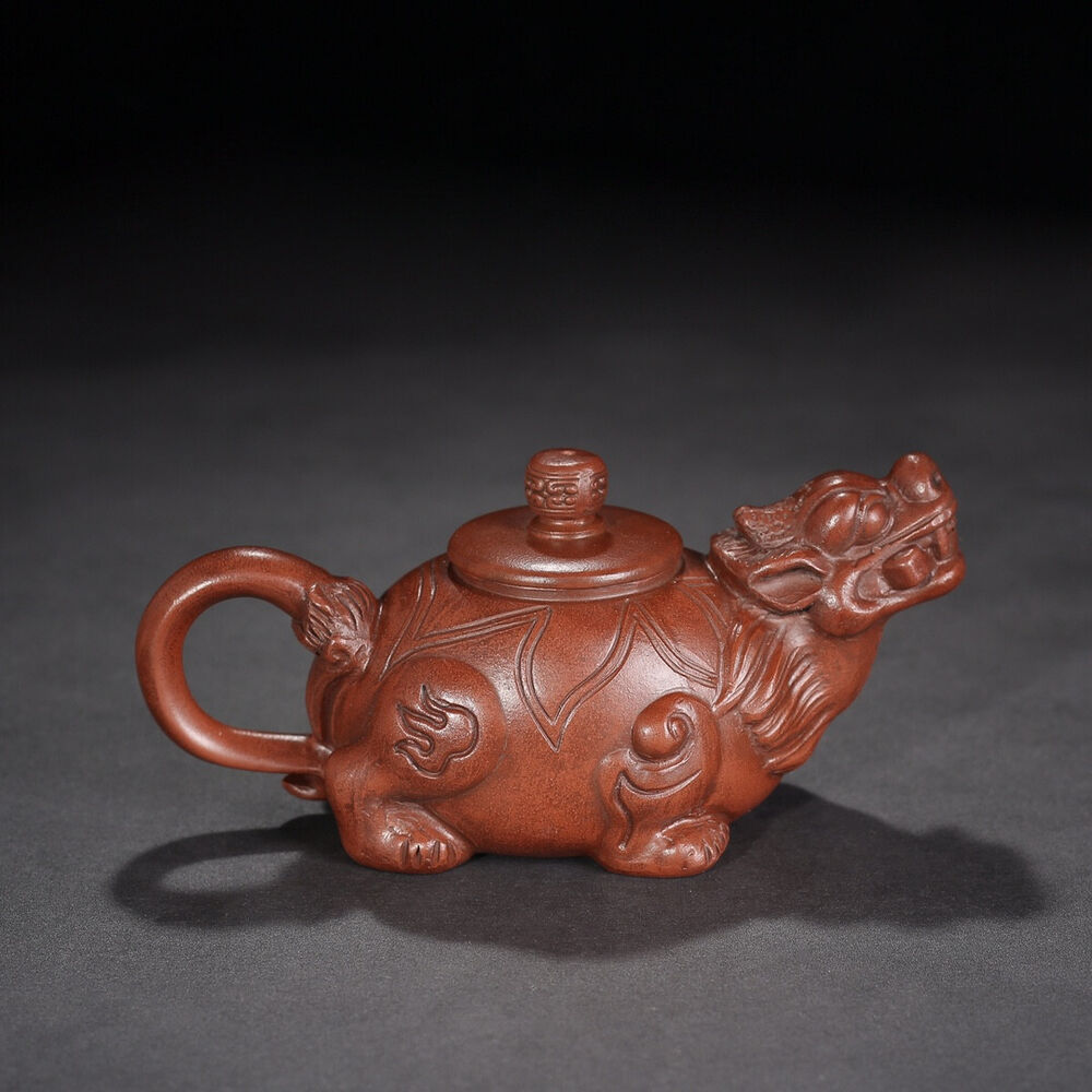 Chinese Yixing Zisha Clay Handmade Exquisite Teapot （龙龟 底款：陈鸣远）