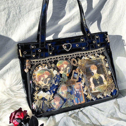 Synthetic Leather Bag Fashion Aesthetic Tote Purse 38*21*1.5 CM Shoulder Travel