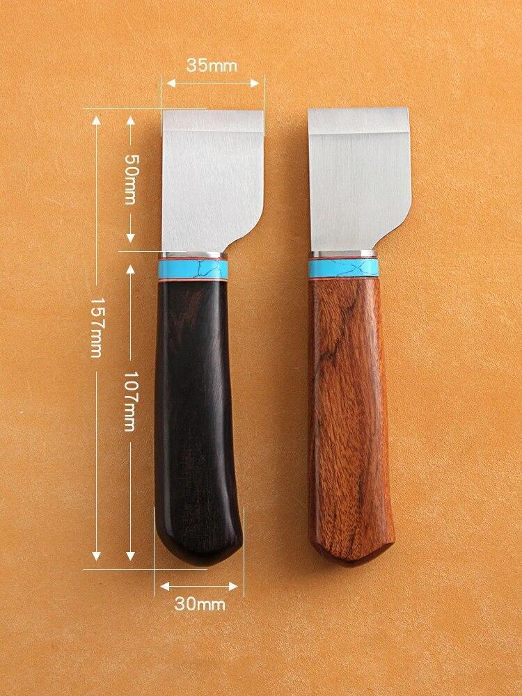 Leather craft cutting Skiver Blade Knife cutter Tools Ebony wooden handle
