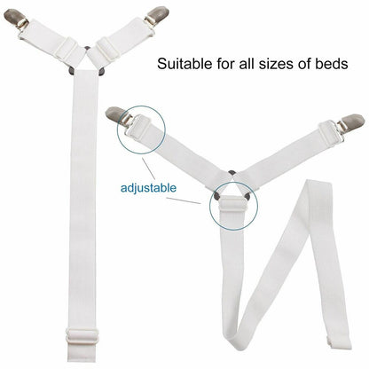 3 Way 6 Sides Bed Sheet Clips Gripper Fastener Suspender Elastic Mattress Holder