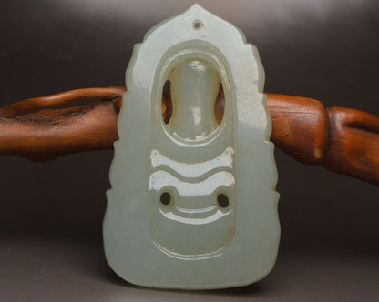 Chinese Natural Hetian Jade Carving Kwan Yin Statue Lucky Jade Pendant Amulets
