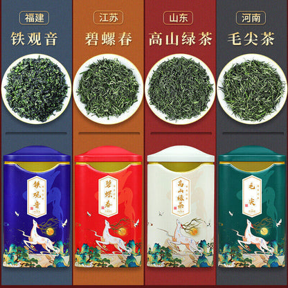 碧螺春铁观音高山绿茶毛尖茶组合装500g Biluochun Tieguanyin Alpine Green Tea Maojian Combination