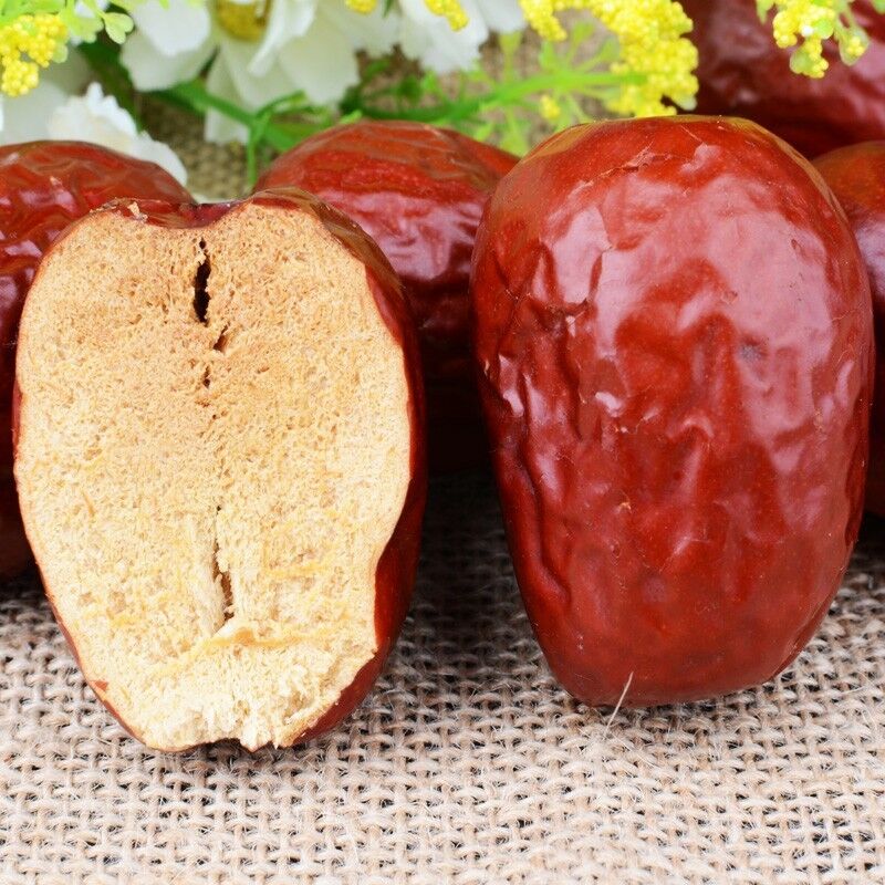 250g Chinese Premium Spring Jujube Good Dried Fruit Red Dates Healthy Green Food